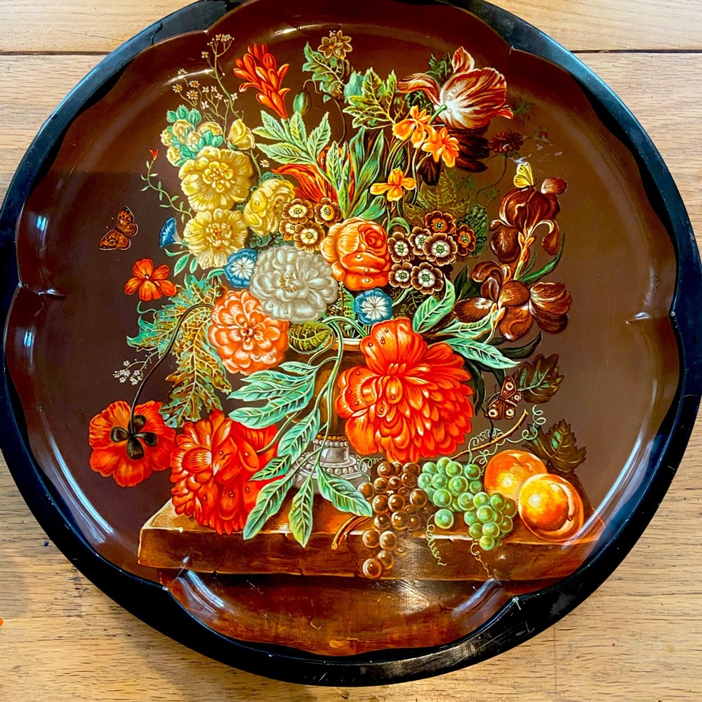 English Vintage metal tray